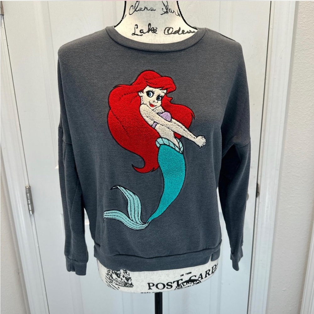 Disney Women's Sweatshirt with Red Mermaid Graphic